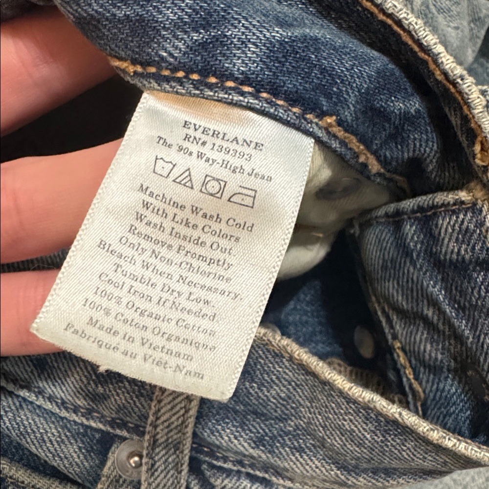Everlane The 90s Way High Jean In Light Vintage Wash - 28 LONG - Picture 7 of 7